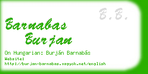 barnabas burjan business card