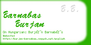 barnabas burjan business card